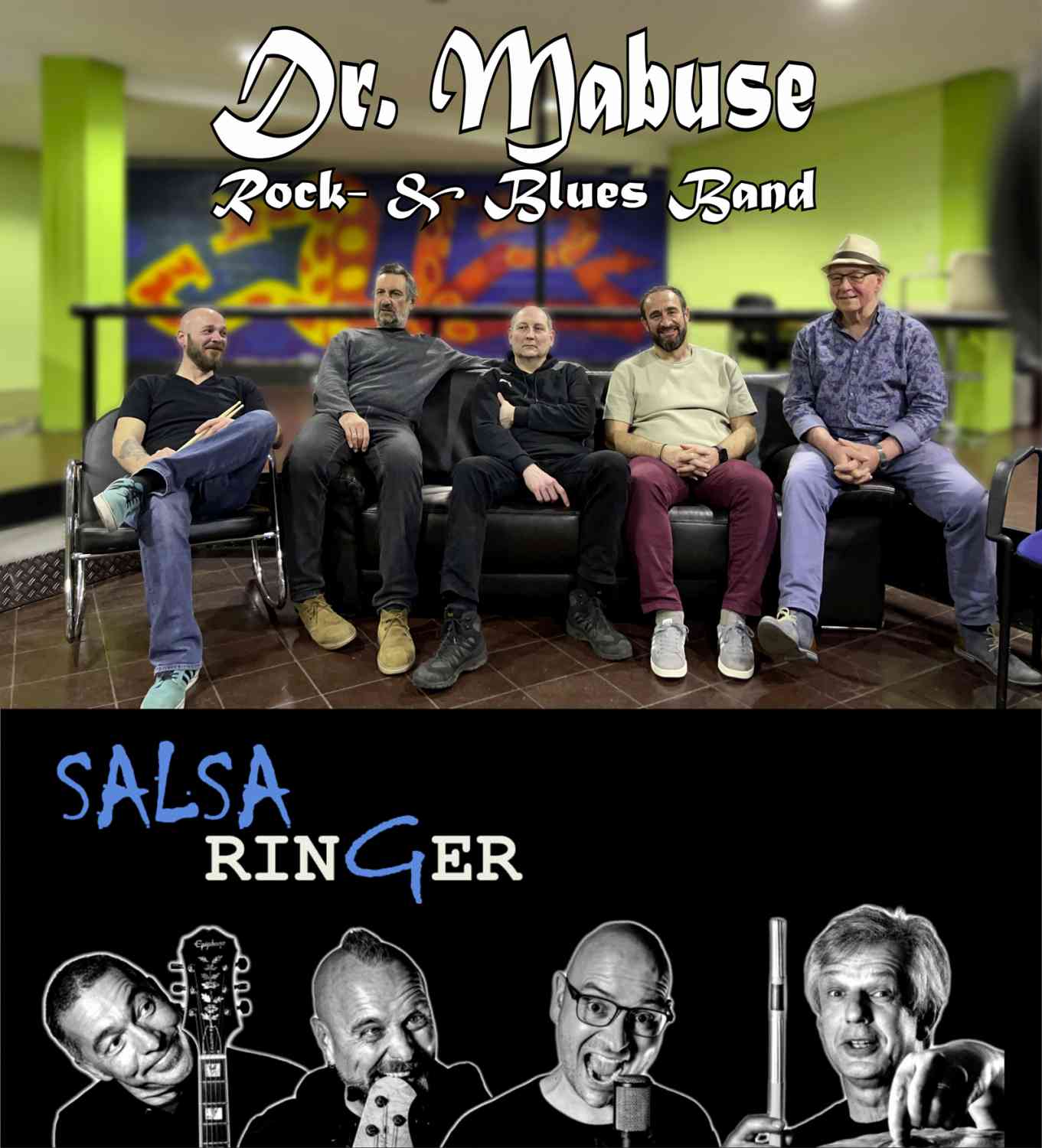 Klubabendsommer im Pfarrgarten mit den Bands "Dr. Mabuse" und "Salsaringer"